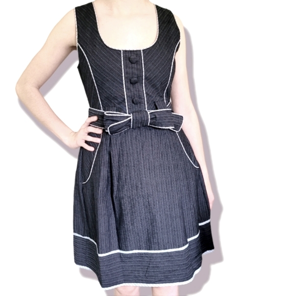 Retro Style Denim Fit & Flare Sleeveless Dress, S - Picture 11 of 11